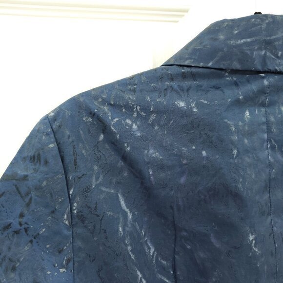 VTG 90s Exte Jeans Coated Woven Collared Mini Dress 28/42/US 6 Navy Blue - Picture 11 of 16